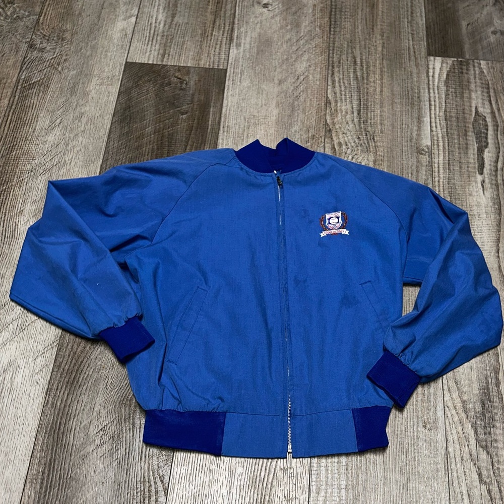 Vintage Cooperstown Baseball MLB Hall of Fame blue embroidered light jacket M - Picture 2 of 6